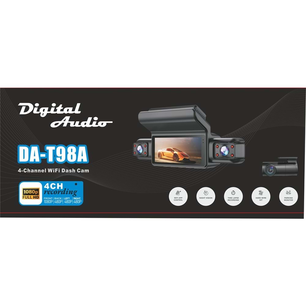Digital Audio DA-T98A Araç İçi Kamera 4 Kameralı