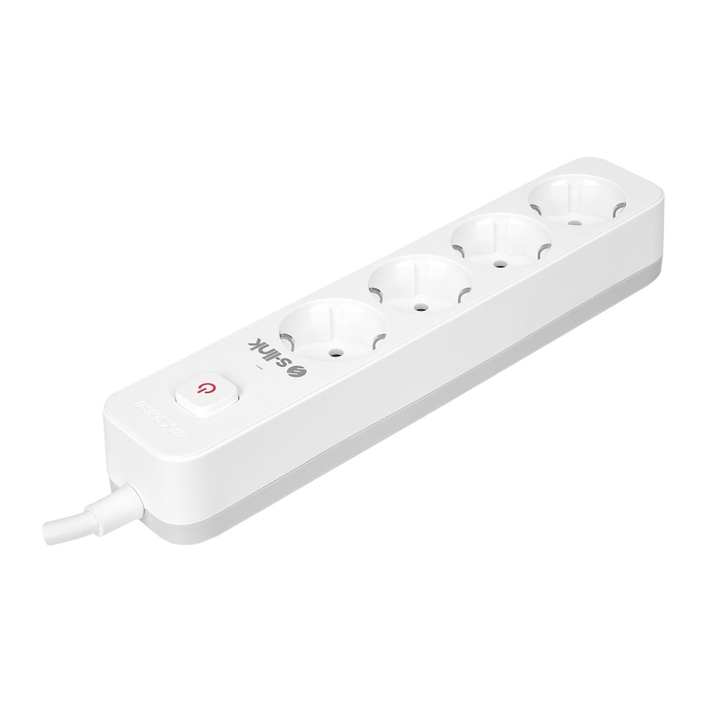 S-link SPG401S 1.5m 1.5mm 100% Bakır 750 Joule 4 lü Anahtarlı Akım Korumalı Priz