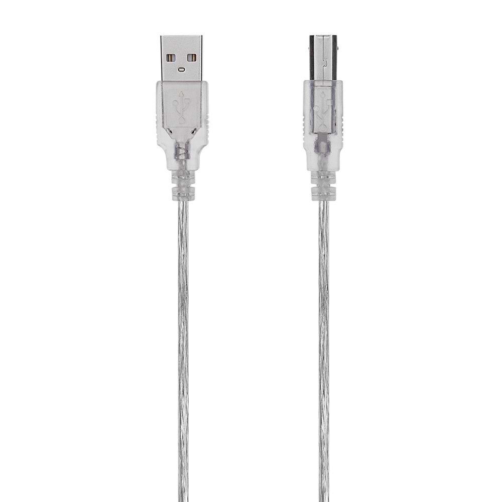 S-link SL-U2020 Usb2.0 2m Şeffaf Yazıcı Kablo