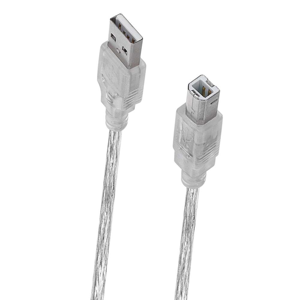 S-link SL-U2020 Usb2.0 2m Şeffaf Yazıcı Kablo