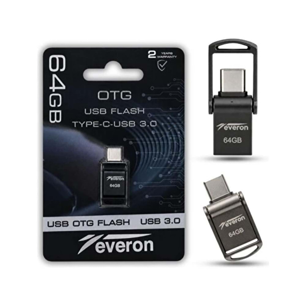 Everon EVR-OTG-64 64 GB TypeC USB OTG 3.0 Metal Flash Bellek