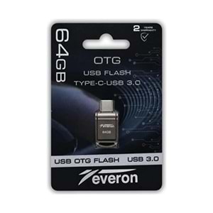 Everon EVR-OTG-64 64 GB TypeC USB OTG 3.0 Metal Flash Bellek
