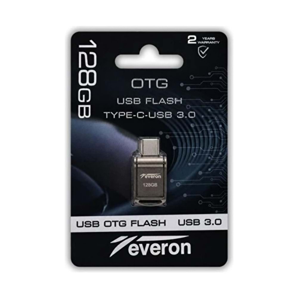 Everon EVR-OTG-128 128 GB TypeC USB OTG 3.0 Metal Flash Bellek