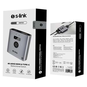 S-link SL-LU602 2 Port 4K 60HZ HDMI Çift Yönlü Switch