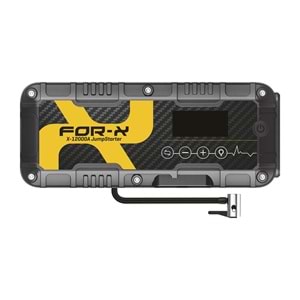 For-X X-12000A Powerbank Taşınabilir Şarjlı Jump Starter Lastik Şişirici Akü Takviyesi Şarj Seti
