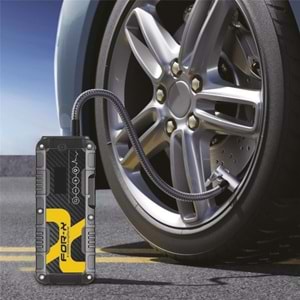 For-X X-12000A Powerbank Taşınabilir Şarjlı Jump Starter Lastik Şişirici Akü Takviyesi Şarj Seti