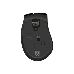 Phılıps SPK7528B Dual Mod 2.4 GHz + Bluetooth 1600DPI Ergonomik Sessiz Optik Mouse Siyah