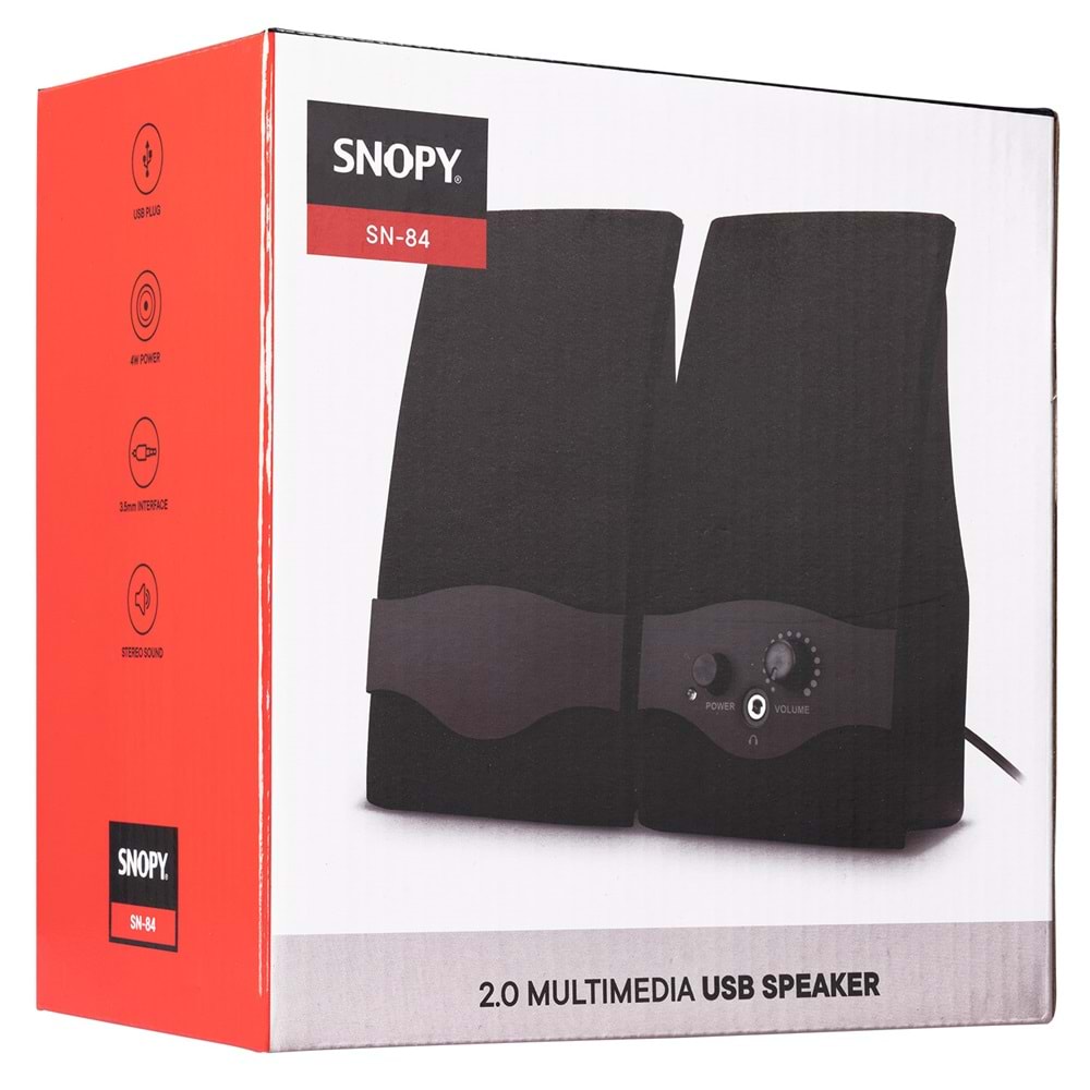Snopy SN-84 2.0 Siyah USB Speaker