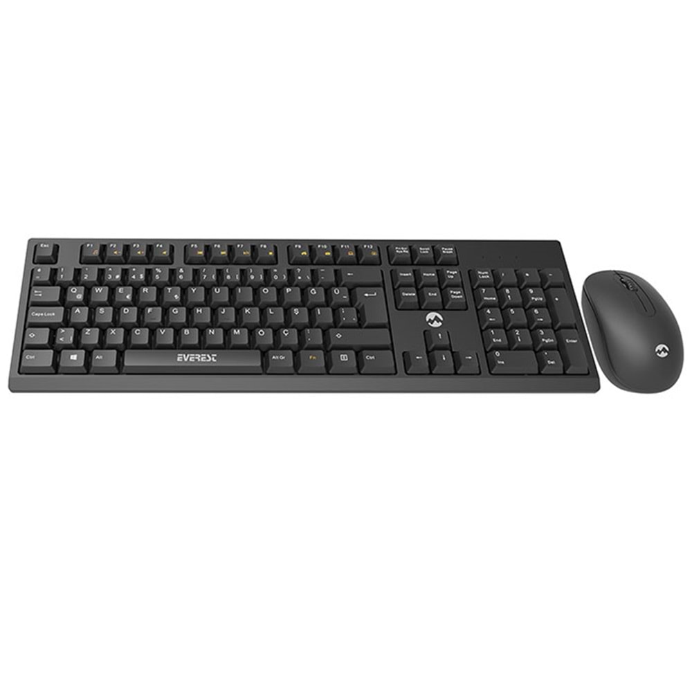Everest KM-2510 Siyah Kablosuz Q Multimedia Klavye + Mouse Set