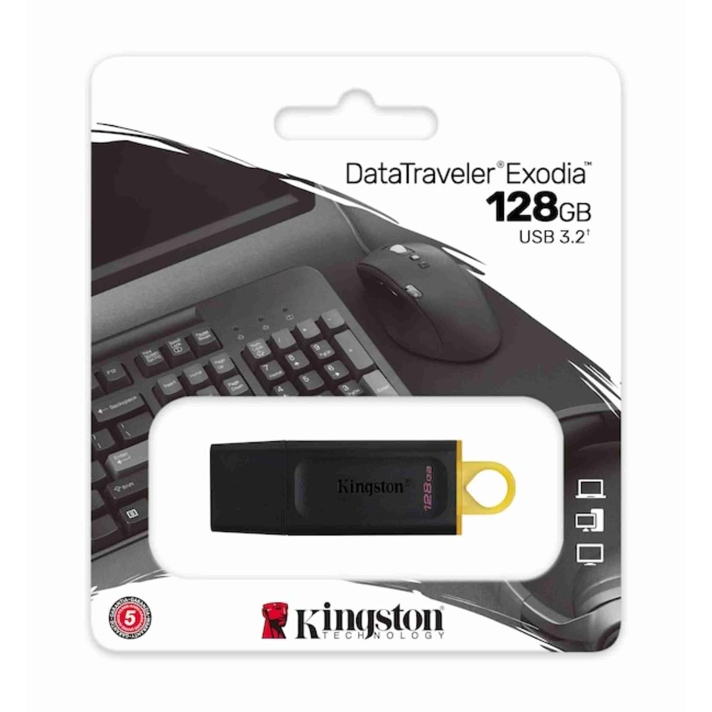 Kingston 128 GB USB 3,2 Data Traveler EXODİA DTX/128GB Usb Bellek