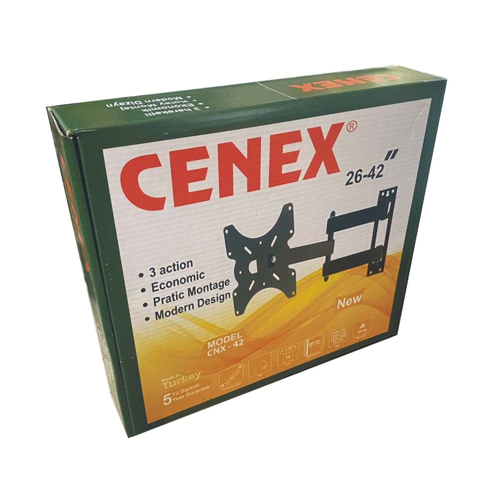 Cenex CNX-42 26-46 3 Hareketli Lcd Led Tv Askı Aparatı