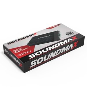 Soundmax SX-600.1D Mono Max Power 4000 Watt Bas Kontrolu Oto Anfi