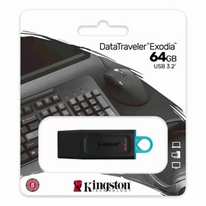 Kingston 64 GB USB 3,2 Data Traveler EXODİA DTX/64GB Usb Bellek
