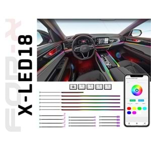 For-x X-LED18 64 Renk App Kontrol