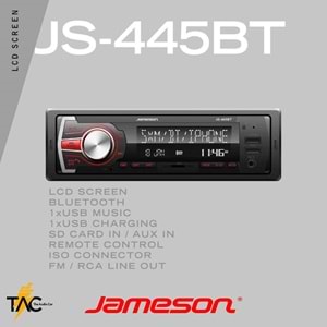 Jameson JS-445BT Lcd Screen Bluetooth Çift USB/SD/FM Oto Teyp