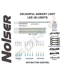 Noiser NS-LED18 1+18 128 Rbg Renk App Kontrol