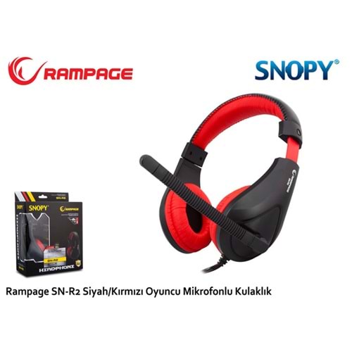Rampage SN-R2 Siyah/kırmızı Oyuncu Mikrofonlu Kulaklık