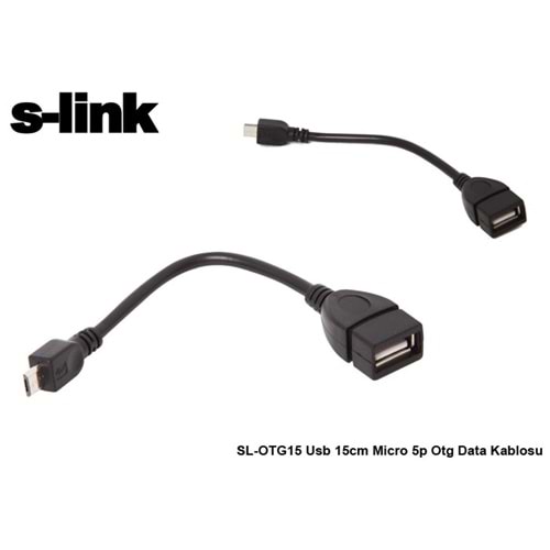 S-link SL-OTG15 Usb 15cm Micro 5p Otg Data Kablosu