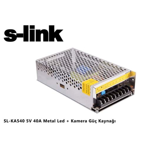 S-link SL-KA530 5V 30A Metal Led + Kamera Güç Kaynağı
