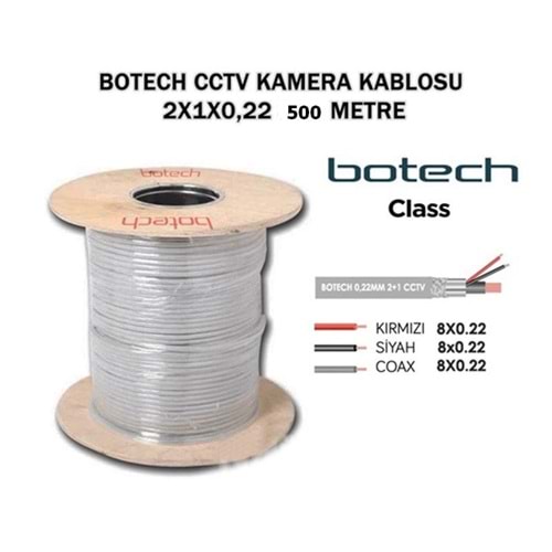 Botech CCTV 2+1 022mm 500mt Kanera Kablo A Kalite